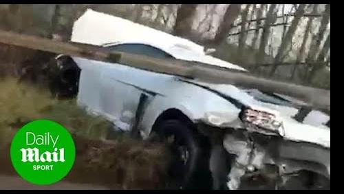 Lamborghini belonging to Sergio Romero wrecked after crash