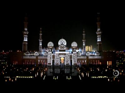 La mosquée d’Abu Dabhi en projection mapping