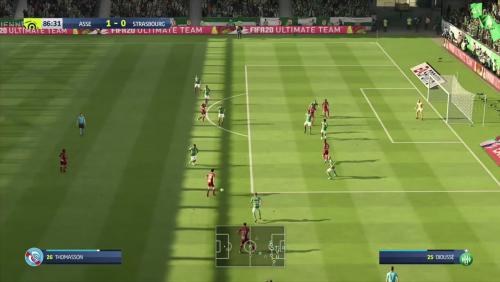 ASSE - RC Strasbourg sur FIFA 20 : résumé et buts (L1 - 30e journée)