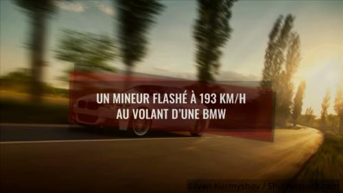 Un mineur flashé à 193 km/h au volant d’une BMW