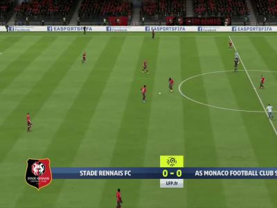 Stade Rennais - AS Monaco sur FIFA 20 : résumé et buts (L1 - 38e journée)