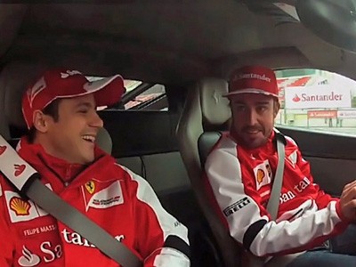 Alonso et Massa se régalent en Ferrari 458 Italia