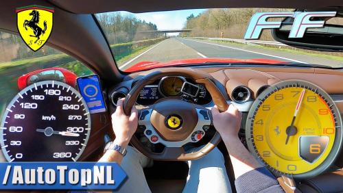 Une Ferrari FF lancée à 320 km/h sur une autoroute allemande