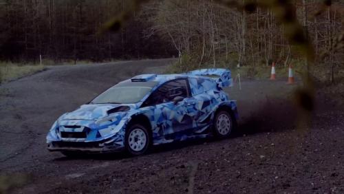 La Ford Fiesta WRC 2017 de Sébastien Ogier en action