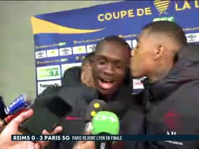 PSG : Presnel Kimpembe met l'ambiance en zone mixte après la victoire face à Reims !