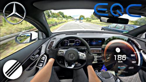 Le Mercedes EQC 400 4Matic poussé à sa vitesse maximale sur Autobahn