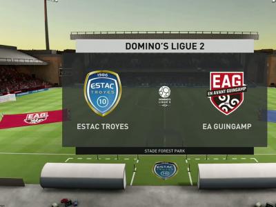 ESTAC Troyes - En Avant Guingamp sur FIFA 20 : résumé et buts (L2 - 36e journée)