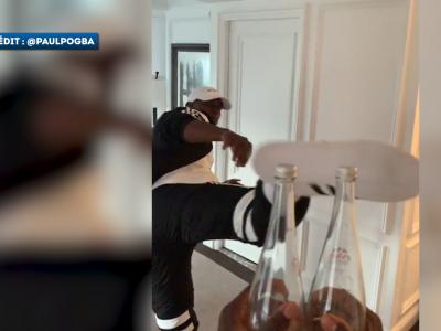 Défié par Ibrahimovic au #BottleCapChallenge, Pogba répond