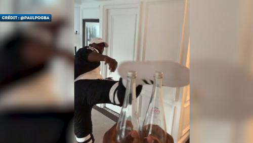 Défié par Ibrahimovic au #BottleCapChallenge, Pogba répond