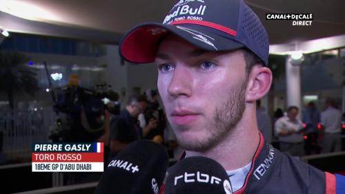 Pierre Gasly déçu pour sa dernière course de la saison 2019