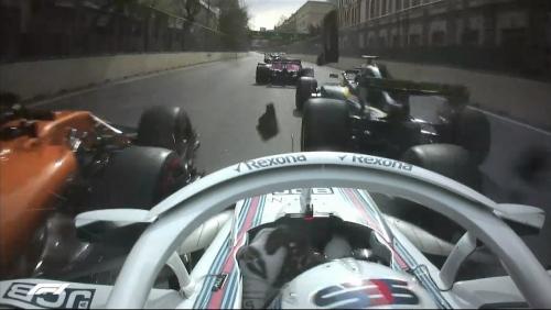 F1 : le crash de Grosjean à Bakou en vidéo