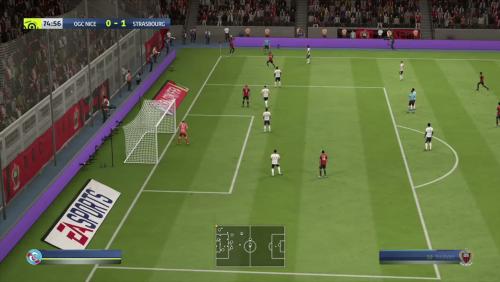 OGC Nice - RC Strasbourg sur FIFA 20 : résumé et buts (L1 - 32e journée)