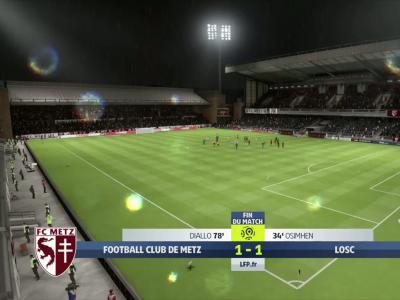FC Metz - LOSC sur FIFA 20 : résumé et buts (L1 - 32e journée)