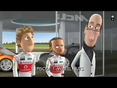 Les pilotes McLaren en dessin animé