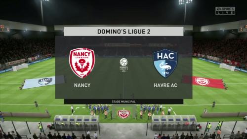 AS Nancy-Lorraine - Le Havre FC sur FIFA 20 : résumé et buts (L2 - 31e journée)