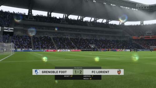 Grenoble Foot 38 - FC Lorient sur FIFA 20 : résumé et buts (L2 - 34e journée)