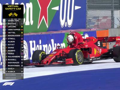 Grand Prix de Russie de F1 : l'abandon de Sebastian Vettel en vidéo !