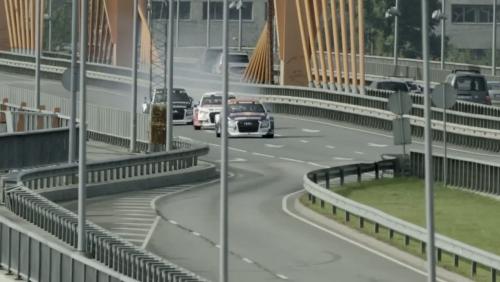 Quatre Audi S1 de rallycross terrorisent la ville de Riga