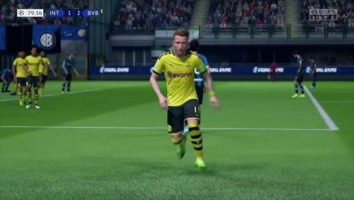 Inter Milan - Borussia Dortmund sur FIFA 20 : buts et résumé du match