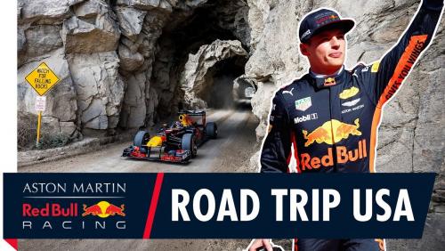 On the Road Again : le road trip de Max Verstappen au volant de sa F1 Red Bull
