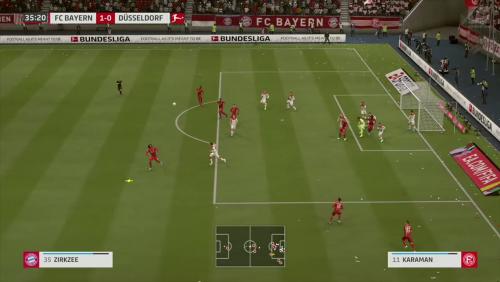 Bayern Munich - Düsseldorf sur FIFA 20 : résumé et buts (Bundesliga - 29e journée)