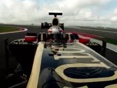 Une Lotus Renault a roulé sur le circuit d'Austin