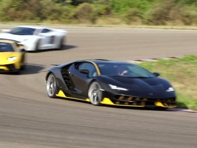 L'élitiste Lamborghini Centenario fait trembler le circuit de Nardo
