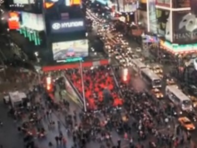 Un jeu vidéo Hyundai en plein Times Square