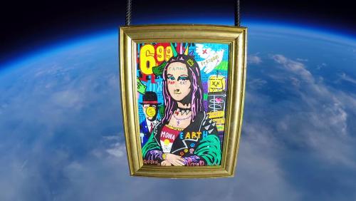 Mona Lisa Punk par Jisbar : First Painting in Space