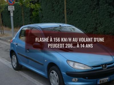 Excès de vitesse : flashé à 156 km/h au volant d'une Peugeot 206 à... 14 ans